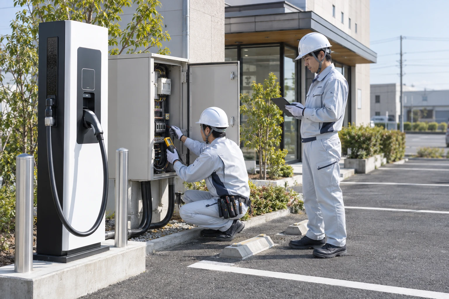EV充電設備設置工事業の開業計画