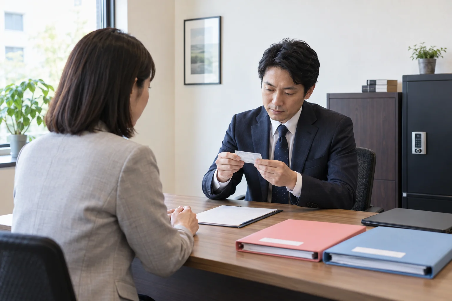 司法書士の仕事と開業準備を表す人物入りの架空イメージ(AI生成)