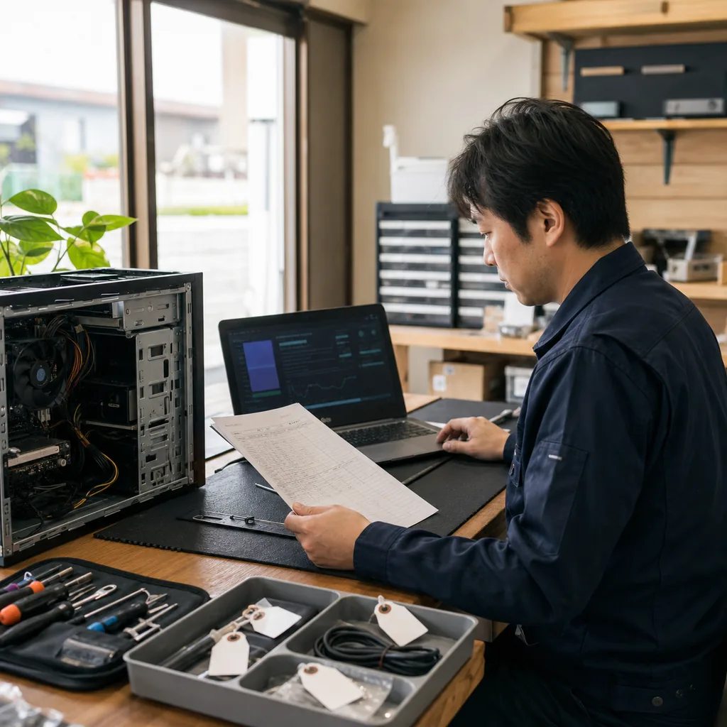 PC修理店の必要資金と完了人時