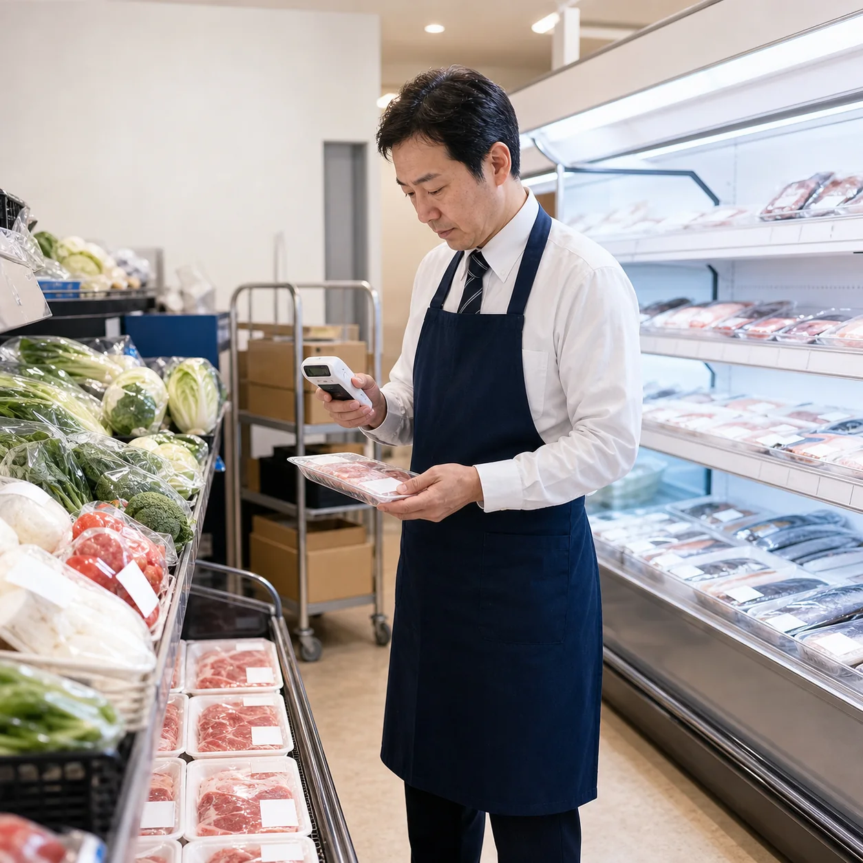食品スーパーの許可・在庫・廃棄・月次資金