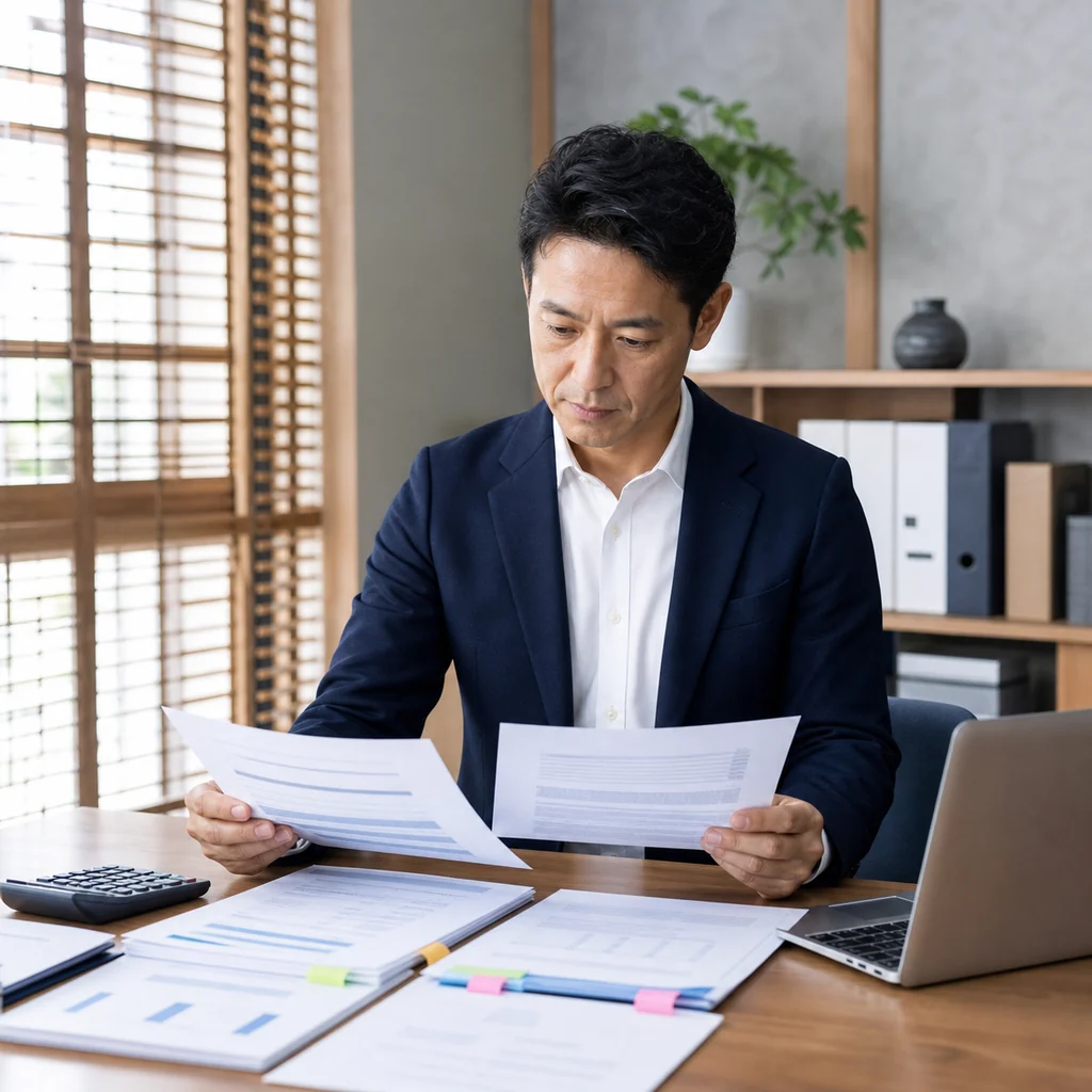 複数の借入契約と返済予定を一覧表で確認する愛知県の経営者