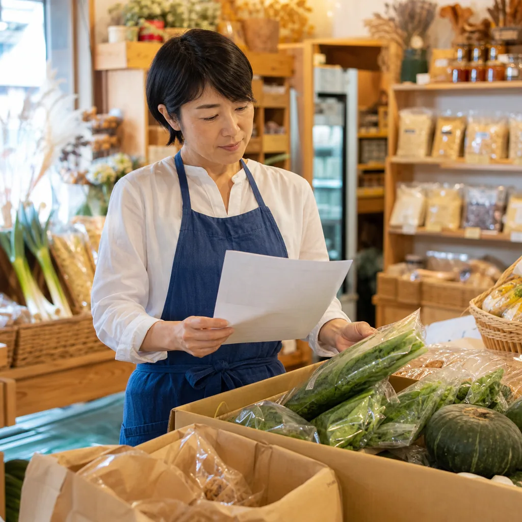 自然食品店の表示・在庫・期限後採算