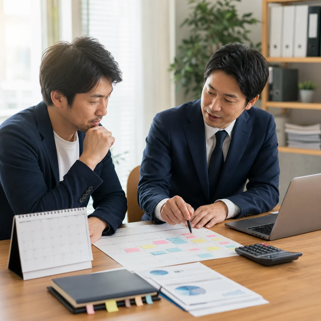 納税予定と融資返済を資金繰り表で確認する創業者