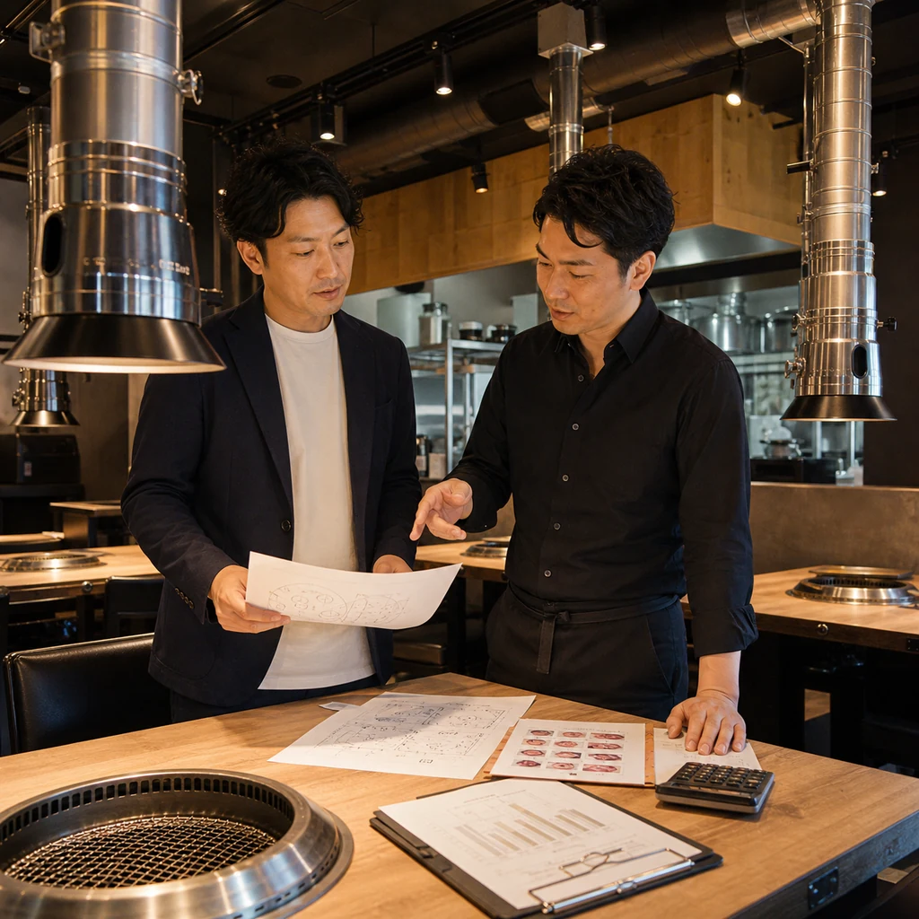 焼肉店FCの排煙・歩留まり・資金計画