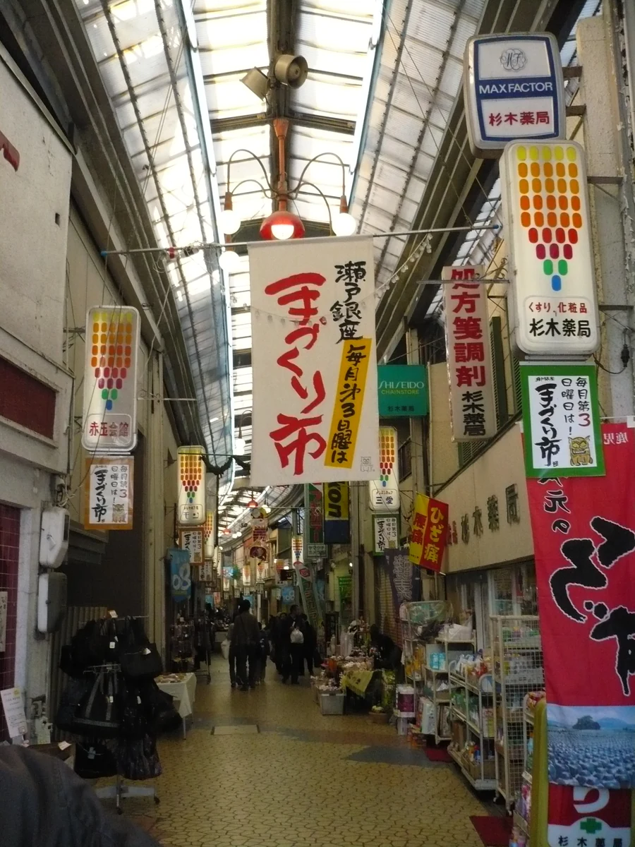 瀬戸市朝日町・せと銀座通り商店街の実景